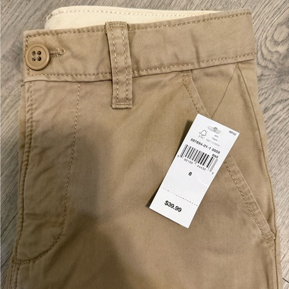 Gap Kids Khaki Tan Pants Size 8 NWT - Adjustable Waist - Picture 2 of 9